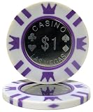 50 $1 Coin Inlay Clay Poker Chips