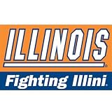 Illinois Fighting Illini Car Flag w Wall Brackett