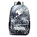 Anime Fairy Tail Guild Logo Backpack Galaxy School Book Bag for Teens