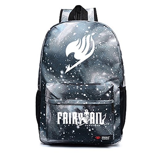 Anime Fairy Tail Guild Logo Backpack Galaxy School Book Bag for Teens