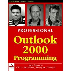Professional Outlook 2000 Programming; with VBA, Office and CDO