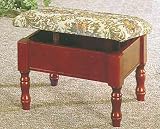 Cherry Finish Hideaway Foot Stool