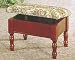 Cherry Finish Hideaway Foot Stool