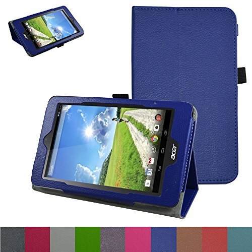 Acer Iconia ONE 7 B1-750 Case,Mama Mouth PU Leather Folio 2-folding Stand Cover with Stylus Holder for 7