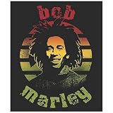 Bob Marley Circle Micro Raschel Fleece Blanket