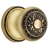 Nostalgic Warehouse BN10-CLAEAD-AB Classic Rosette with Egg and Dart Knob Passage, Antique Brass