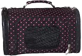 Designer Dog Carrier-Black w/Fushia Polka Dots