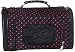 Designer Dog Carrier-Black w/Fushia Polka Dots