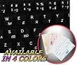 ROMANIAN KEYBOARD STICKERS WITH WHITE LETTERING ON TRANSPARENT BACKGROUND