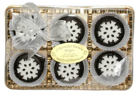Snowflake Themed Chocolate Covered Oreo's - Dark Chocolate