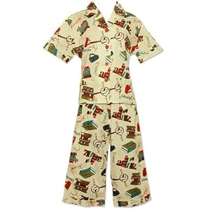 Buy Frankie and Johnny Book Lover Shortsleeve Capri Pajamas by Frankie & Johnny