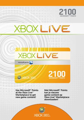 Childrens Toyshop  Video Games : Xbox Live 2100 Microsoft Points Card (Xbox 360)