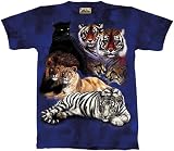 Big Cat Collage T-shirt 100% Cotton Short Sleeve KIDS and TEENS and ADULTS Lions & Tigers