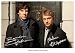 BENEDICT CUMBERBATCH & MARTIN FREEMAN SHERLOCK HOLMES SIGNED AUTOGRAPH PHOTO A4 12X8 INCHES PRINT POSTER