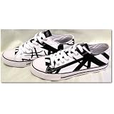 Eddie Van Halen EVH Yellow Black White Combo Low Top Sneaker by EVH