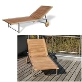 Teak Edelstahl Gartenliege Libra