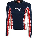 New England Patriots Navy Ladies Tie Dye Long Sleeve T-shirt