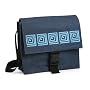 Jute Navy Messenger Bag-Spiral Design "Free for All Messenger Bag [Spiral Design - Navy/Blue]"