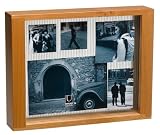 Umbra Ether Wood 8x10.5 Multi-Layer Frame Floats Several Photos in Layers of Glass- Natural