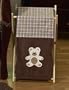 Baby and Kids Clothes Laundry Hamper for Chocolate Teddy Bear Bedding
