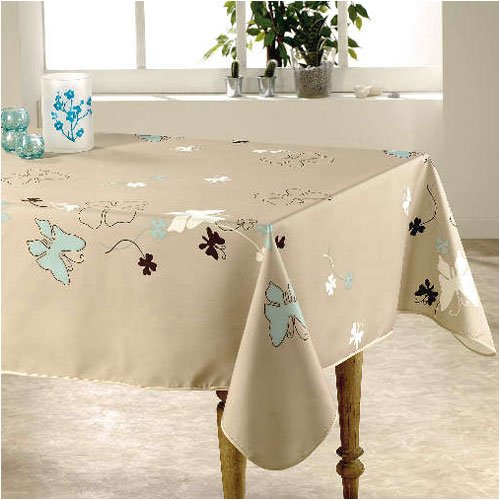 Nappe solea turquoise rectangle 150x240 cm