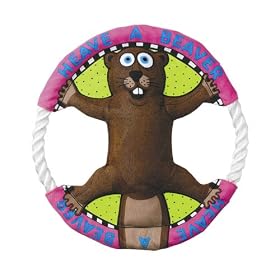 Doggy Hoots Dog Toy Rings Original Heave-A-Beaver by Fat Cat