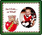 Am I Cute? Christmas Photo Magnet Frame