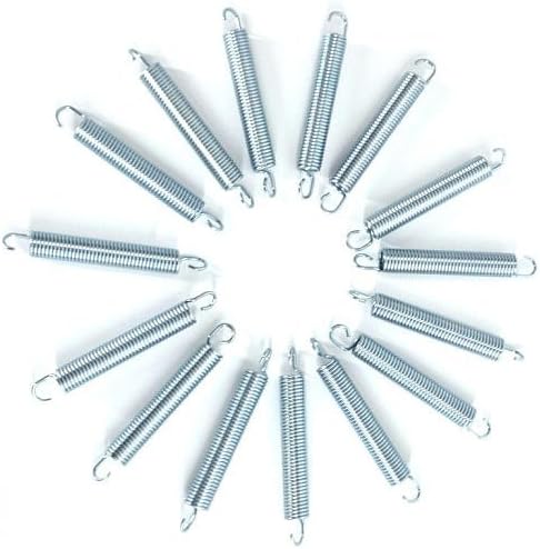 3.5 inch Trampoline Springs HeavyDuty Galvanized Set of 15 (Spring Size Measures from Hook to Hook)