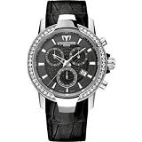 Diamond Watch Bezels, TechnoMarine Womens UF6 3-Hand Diamond Bezel Black Dial Diamond Indexes Watch