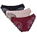Dollytailor Women's Underwear Sexy Elastic Comfort Lace Panty Pack of 3