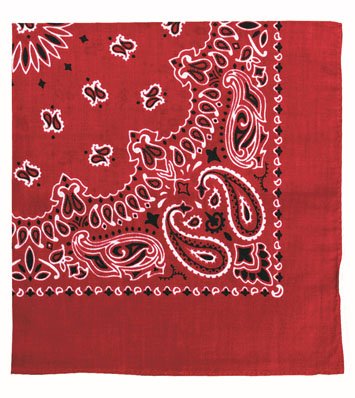 Red Trainmen Paisley Jumbo Bandana 27 x 27
