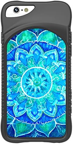 iPhone 6 6s Case by EVO21 Blue Mandala Henna Slim Designer Series Black