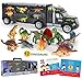Dinosaur Truck Carrier â€“ 12 Toy Dinosaurs Playset with a Dinosaur Car World â€“ Dinosaur Toys Set for Toddler with More Dinosaur â€“ Monster Trucks for Boys & Girls for 3, 4, 5, 6, 7 Years Old