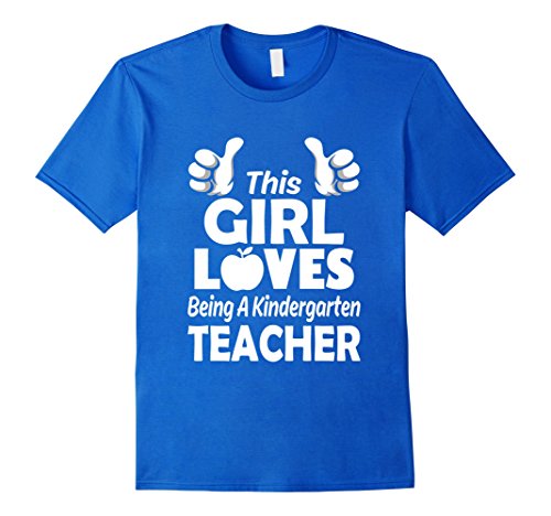 Men's This Girl Loves Being A Kindergarten Teacher Tshirt 3XL Royal Blue