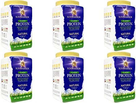 (6 PACK) - Sunwarrior Classic Protein Raw Vegan Powder Natural Flavour | 1kg | 6 PACK - SUPER SAVER - SAVE MONEY