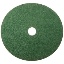 Norton GreenLyte SG F968 Abrasive Disc, Fiber Backing, Aluminum Oxide, 7/8" Arbor, 7" Diameter, Grit 36  (Box of 5)