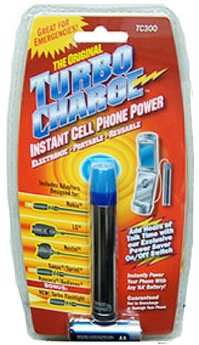 Turbo Charge Portable, Re-usable Cell Phone Charger, TC300 - Nokia, Samsung, LG, Sanyo, Kyocera, Audiovox & Nextel