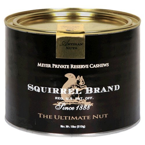 Squirrel Brand Nuts, Meyer Private Reserve Cashews, 18-Ounce Can by Squirrel Brand