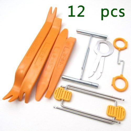 12pcs Auto Car Radio Door Clip Panel Trim Dash Audio Removal Installer Pry Tool