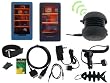 iShoppingdeals - Black/Blue Silicone Case + Rechargeable Speaker + Car Charger + AC Home Charger + USB Data Cable + 3.5mm Audio Cable + Screen Protector + Armband + Beltclip + Fishbone Keychain for Microsoft Zune HD 16GB 32GB Series