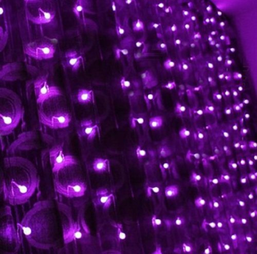 spécification KKGUD LED Guirlande Rideau Lumineux 3M×3M 300 leds dans le Style de la Cerise avec la Prise Française 8 Modes de Flash pour Décoration Noël / Soirée / Festival/ Mariage, Fête (Violet)