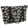 Purdue Tote Bag Deluxe Purdue University with COTTON FABRIC Surface and WATERPROOF LINING
