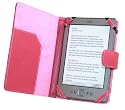 iTALKonline PadWear PINK Executive BOOK Wallet Case Cover Shield Slot for Amazon Kindle 4 (4G) Global Wireless 3G 6" 6 inch 2011 Model