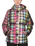 Roxy Jet Jk - Doudoune Ski - Femme - Damier Rose/Blanc/Vert/Orange/Bleu - S