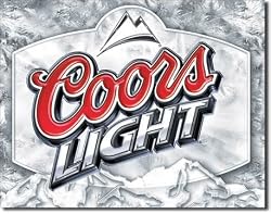 Coors Light Frosted Tin Sign 16"W x 12.5"H