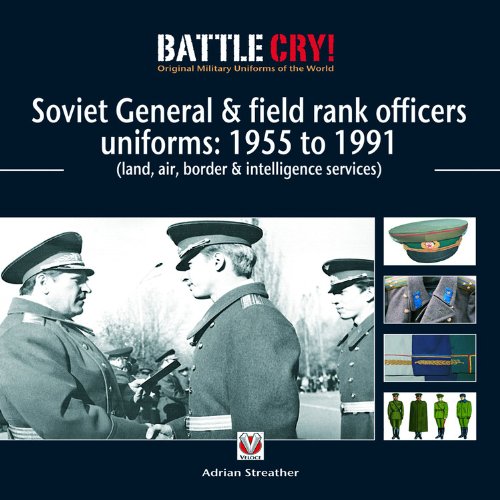 soviet general  field rank officers uniforms 1955 to 1991 land air border  intelligence services battle