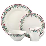 Pfaltzgraff Holiday Garland 16-Piece Dinnerware Set, Service for 4