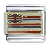 Hawaii State Flag Italian Charms Bracelet Link