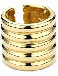 Giuseppe Zanotti Gold Finish Ridged Ring