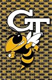 Georgia Institute of Technology (Logo) Gold Wood-Mounted Art Poster Print - 24 X 36